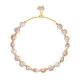 Y2k Kpop Irregular Pearl Bracelet With Natural Stone Pendant
