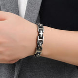 Cross Jewelry Silicone Stainless Steel Men Bracelet