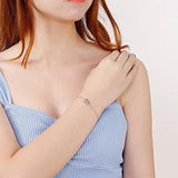 Women's Silver Stainless Steel Bead Rope Bracelet
