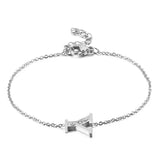 Women's Silver Stainless Steel Bead Rope Bracelet