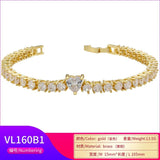 Crystal Stone Heart Love Tennis Bracelet for Women