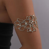 Boho Hollow Flower Arm Cuff Bracelet for Bridesmaid Wedding