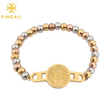 B371 St. Benedict Bracelets 6mm Beaded Rosary Jewelry