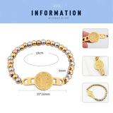 B371 St. Benedict Bracelets 6mm Beaded Rosary Jewelry