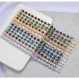 Crystal Zircon Heart Bracelet 18k Plated Chain Silver Jewelry