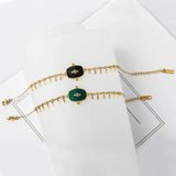 Bohemian Tassel Chain Bracelet for Women Vintage Enamel Charm Bracelet