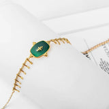 Bohemian Tassel Chain Bracelet for Women Vintage Enamel Charm Bracelet