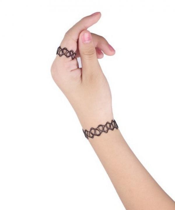 10pcs Vintage Stretch Tattoo Bracelet Retro Hippy Chick Pulseras