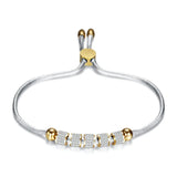 Adjustable Snake Bracelet For Women Stainless Steel CZ Bracelet
