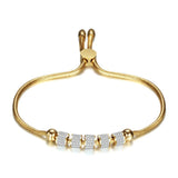Adjustable Snake Bracelet For Women Stainless Steel CZ Bracelet
