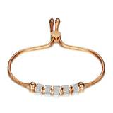 Adjustable Snake Bracelet For Women Stainless Steel CZ Bracelet