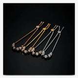 Adjustable Snake Bracelet For Women Stainless Steel CZ Bracelet