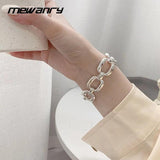 Silver Thick Chain Bracelets for Women Geometric Party Jewelry