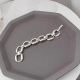 Silver Thick Chain Bracelets for Women Geometric Party Jewelry