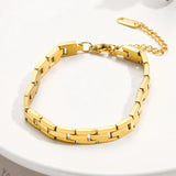 WILD Stainless Steel Charm Chains Bracelet Bangle Punk Women Jewelry