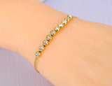 Stainless Steel CZ Crystal Charm Bracelets Bohemia Party Snake Chain B21060
