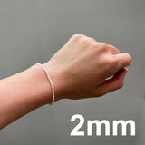 2mm-5mm Shell Pearl Bracelet 14cm-21cm Size Extension Chain Pearl Bracelet