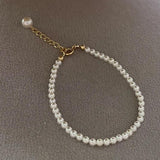 2mm-5mm Shell Pearl Bracelet 14cm-21cm Size Extension Chain Pearl Bracelet