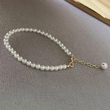 2mm-5mm Shell Pearl Bracelet 14cm-21cm Size Extension Chain Pearl Bracelet