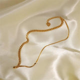 Punk Style Cuban & Snake Chain Bracelets Women 14k Plated Stainless Steel