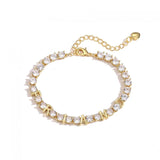Custom Zircon Initial Alphabet Charms Bracelet for Women