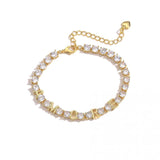 Custom Zircon Initial Alphabet Charms Bracelet for Women
