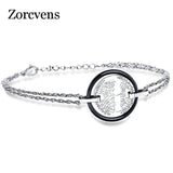 Ceramic Bracelet Stainless Steel Hollow Life Tree Circle Charm Bracelet
