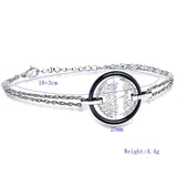 Ceramic Bracelet Stainless Steel Hollow Life Tree Circle Charm Bracelet