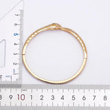 Copper Zircon Snake Cuff Bracelet Adjustable Bohemian Women's