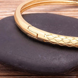 Copper Zircon Snake Cuff Bracelet Adjustable Bohemian Women's
