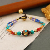 Tibetan Nepal Woven Bracelet Retro Bell Bracelet