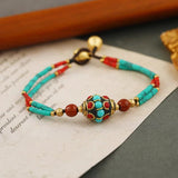 Tibetan Nepal Woven Bracelet Retro Bell Bracelet
