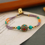 Tibetan Nepal Woven Bracelet Retro Bell Bracelet