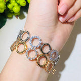Yellow Plated Round CZ Tennis Bracelet Women's Jewelry Gift