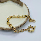 6mm Yellow Oval Bracelet Chain Unisex