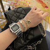Silver Heart Shape Bracelet for Women - Stars Moon Jewelry