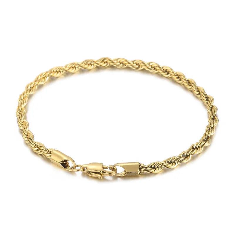 Silver Stainless Steel Chain Bracelet Jewelry Gift