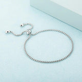 Silver Stainless Steel Chain Bracelet Jewelry Gift