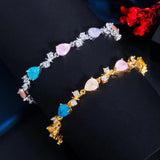 ThreeGraces Multicolor Zircon Water Drop CZ Bracelet BR216