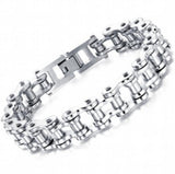 Stainless Steel Biker Wristband Men Motorcycle Chain Punk Rock Man Bracelet