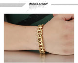 Stainless Steel Biker Wristband Men Motorcycle Chain Punk Rock Man Bracelet