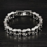 Stainless Steel Biker Wristband Men Motorcycle Chain Punk Rock Man Bracelet