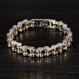 Stainless Steel Biker Wristband Men Motorcycle Chain Punk Rock Man Bracelet