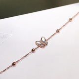 Rose Shell Butterfly Bracelet Titanium Steel Jewelry Gift