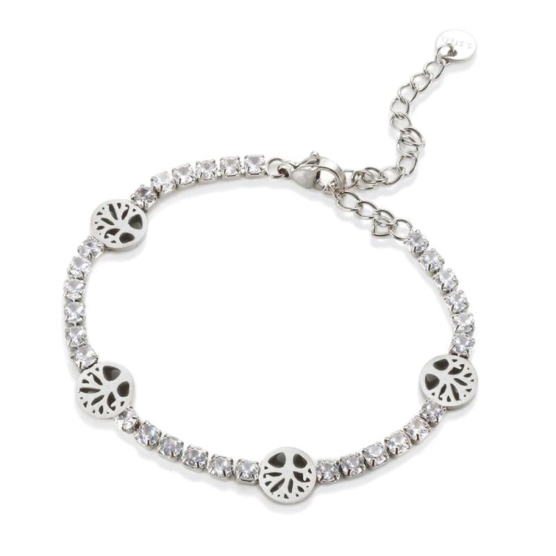 Life Tree Charm Bracelet Crystal Zircon Chain Christmas Jewelry