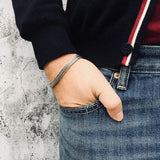 Men's Stainless Steel Chain Bracelet Rock Christmas