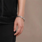 Youthway Stainless Steel Bracelet Cuban Link Chain Titanium Strip