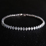 Marquise AAAAA Zircon Bracelet Silver Bangle for Women