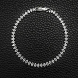 Marquise AAAAA Zircon Bracelet Silver Bangle for Women