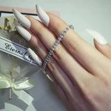 Marquise AAAAA Zircon Bracelet Silver Bangle for Women